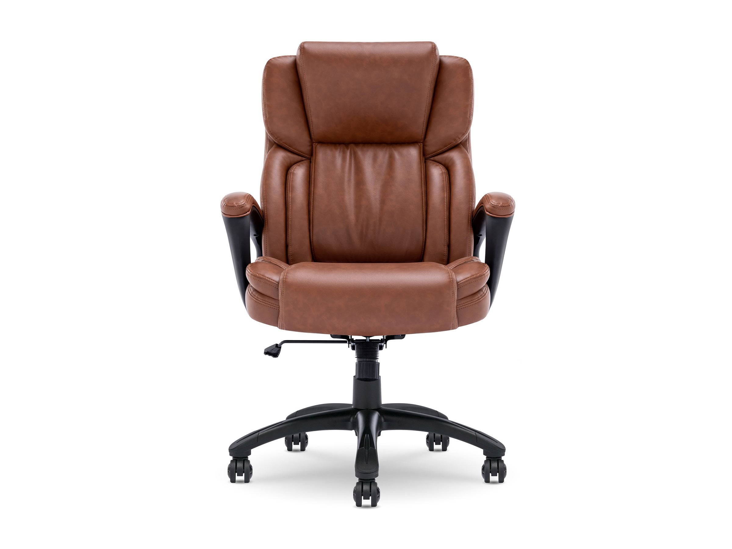Cognac Bonded Leather Ergonomic Executive Office Chair