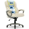 thumbnail image 1 of Serta Garret Executive Office Chair, Ergonomic Lumbar Support, Semi-Plush Cushion, Body Pillows, Ivory White, 1 of 17