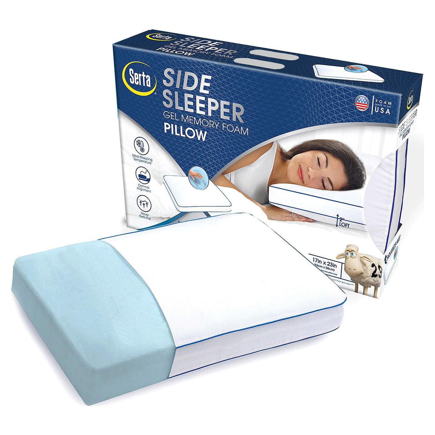 Serta Perfect Comfy Sleep Support Gel Memory Foam Side Sleeper
