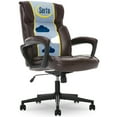 thumbnail image 1 of Serta Hannah Executive Office Chair, Ergonomic Lumbar Support, Firm Seat Cushion, Deep Body Pillows, Brown, 1 of 12