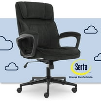 Serta Hannah Executive Office Chair, Ergonomic Lumbar Support, Firm Seat Cushion, Deep Body Pillows, Charcoal Gray