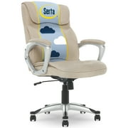 Serta Hannah Office Chair in Fawn Tan Linen Metallic Finish