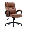 thumbnail image 1 of Serta Hannah Office Chair with Headrest Pillow Cognac Bonded Leather, 1 of 15