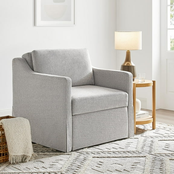 Serta Hanson Twin Convertible Sleeper Chair, Linen Fabric