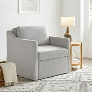Serta Hanson Twin Convertible Sleeper Chair, Linen Fabric