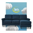 thumbnail image 1 of Serta Harmon Roll Arm Sectional Navy Blue, 1 of 11