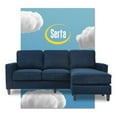 thumbnail image 1 of Serta Harmon Square Arm Sectional Navy Blue, 1 of 12