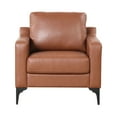 thumbnail image 1 of Serta Hemsworth Mid-Century Modern Style Armchair, Brown Faux Leather, 1 of 10