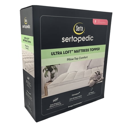 SERTAPEDIC ULTRA LOFT MATTRES TOPPER, FULL
