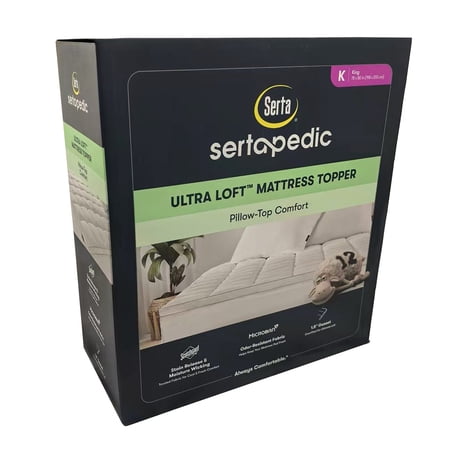 SERTAPEDIC ULTRA LOFT MATTRES TOPPER, KING