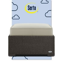 Serta Laguna Outdoor Ottoman - Brown Wicker