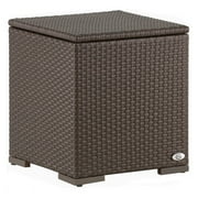 Serta Laguna Outdoor Storage Side Table - Brown Wicker