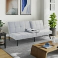 thumbnail image 1 of Serta Landry Modern Convertible Sofa, Light Gray Fabric, 1 of 15