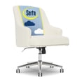 thumbnail image 1 of Serta Leighton Home Office Desk Chair Chrome Nailheads Twill Fabric Ivory, 1 of 11