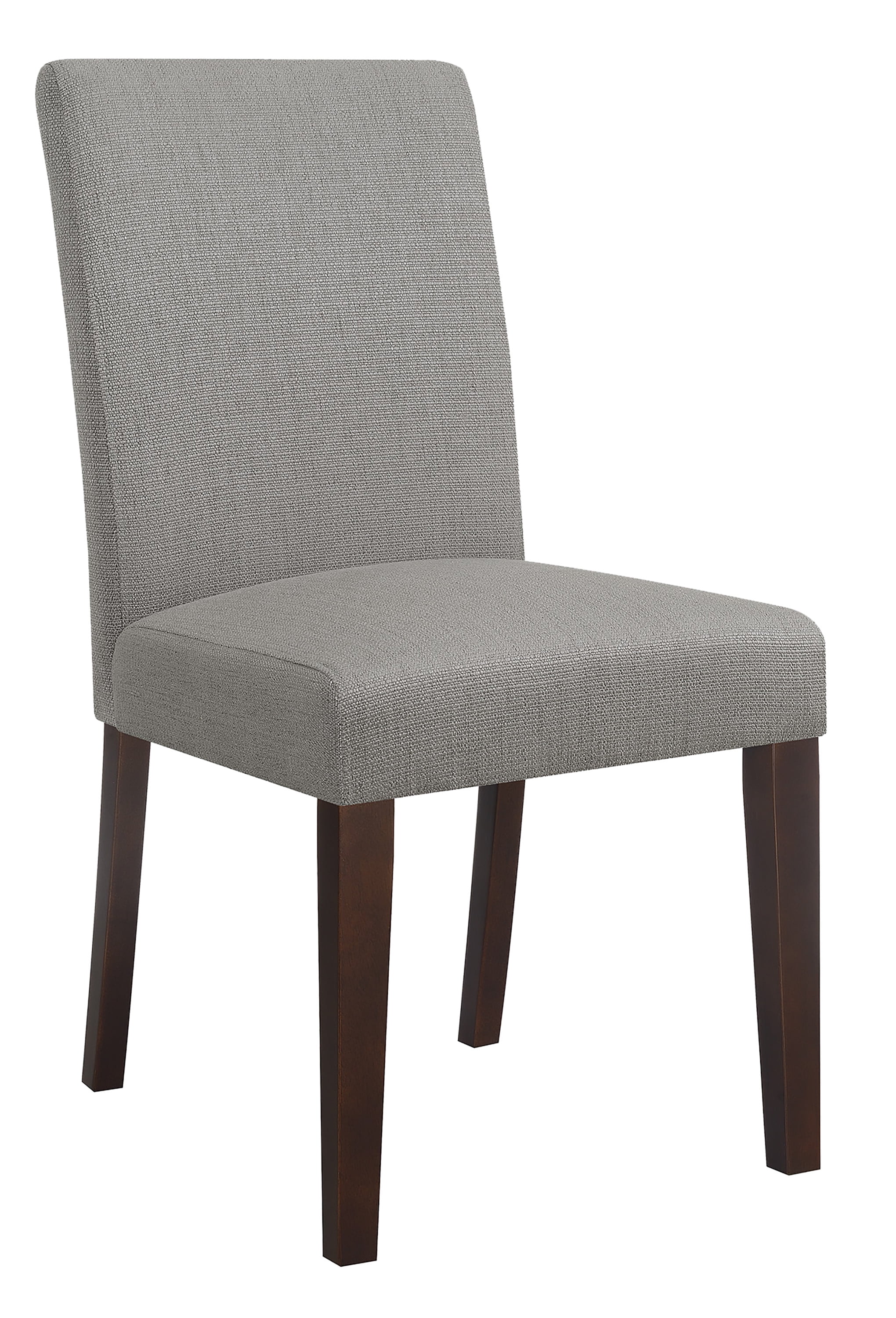 Ash Gray High-Back Linen Upholstered Parsons Side Chair