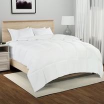 Serta Memory Flex Down Alternative Comforter, Box Quilt Duvet Insert, King 106 in x 90 in, White