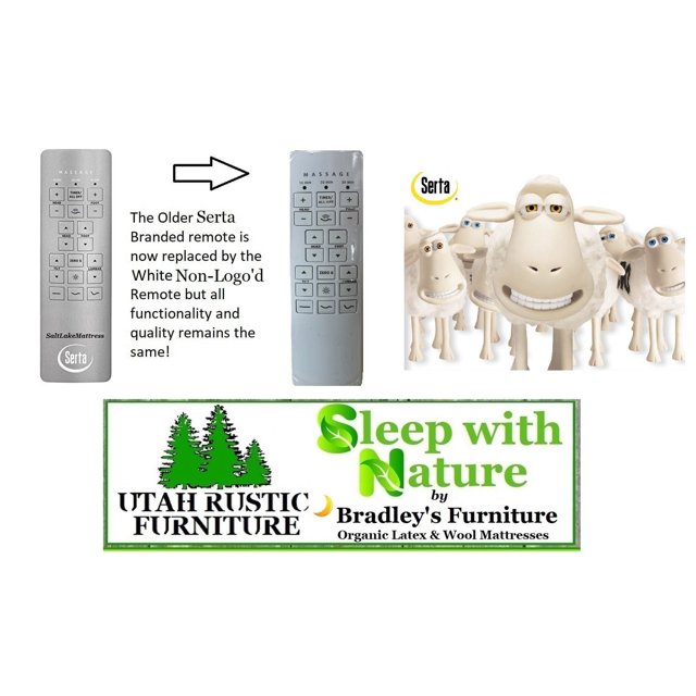 Serta Motion Custom II or III (New White Version) Replacement Remote