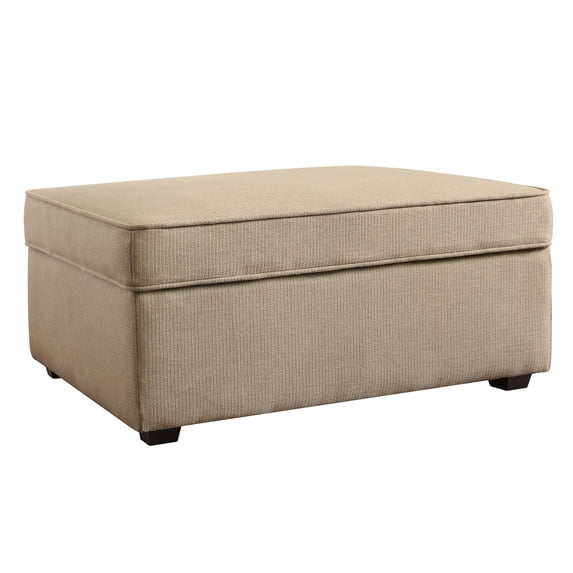 Serta Olin Ottoman with Storage, Can Be Used as Footrest or Extra Seat, Easy Assembly, Beige