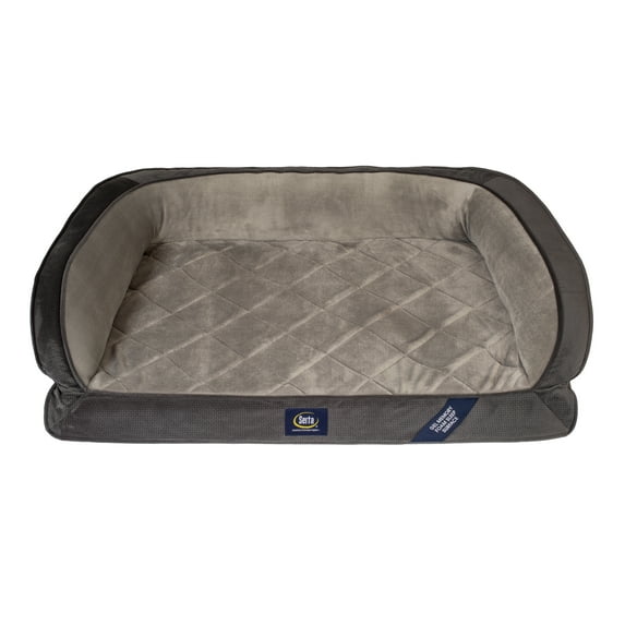 Serta Ortho Quilted Couch Bed, gray