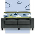 thumbnail image 1 of Serta Palisades 61" Track Arm Sofa, Easy Care Polyester, Loveseat or Couch for Small Spaces, Charcoal, 1 of 16