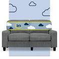 thumbnail image 1 of Serta Palisades 61" Track Arm Sofa Loveseat with Removable Covers Dark Gray, 1 of 16