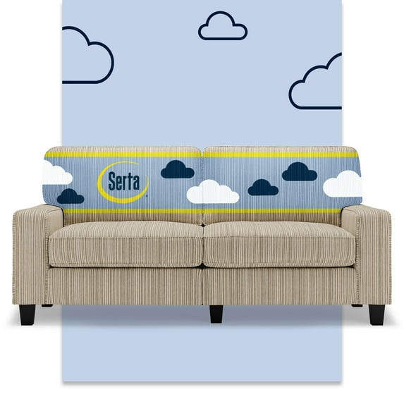 Serta Palisades 73" Track Arm Sofa with Removable Covers Beige