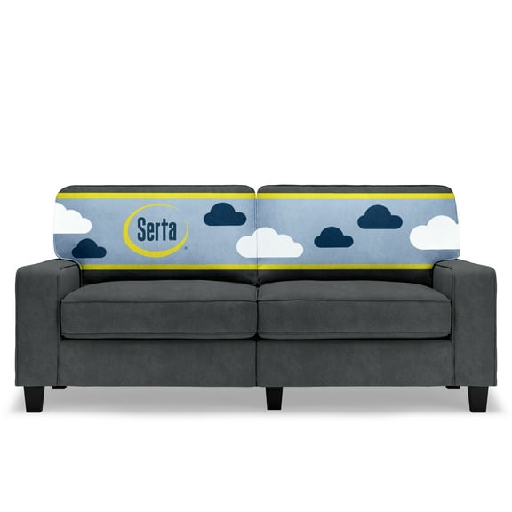 Serta Palisades 73" Track Arm Sofa with Removable Covers Charcoal