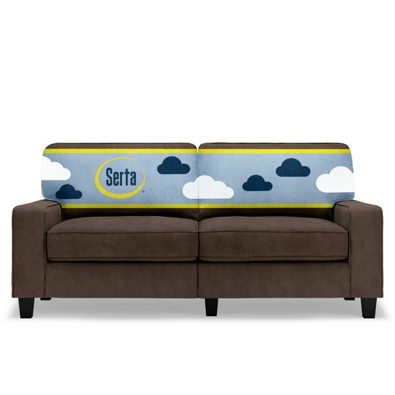 Serta Palisades 73" Track Arm Sofa with Removable Covers Dark Brown