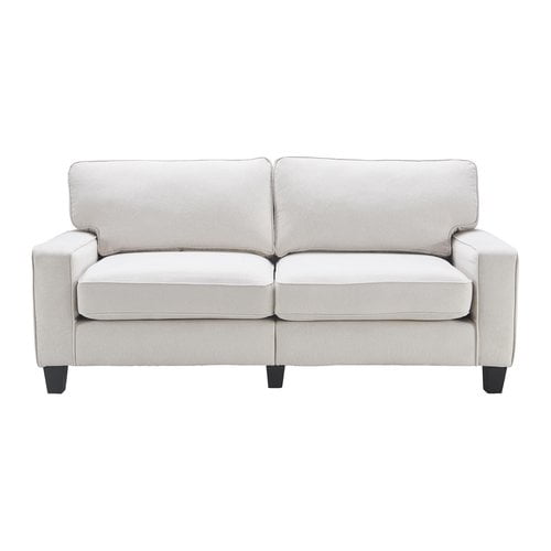 Creamy Comfort Recliner with Wood Accents and Removable Cushions