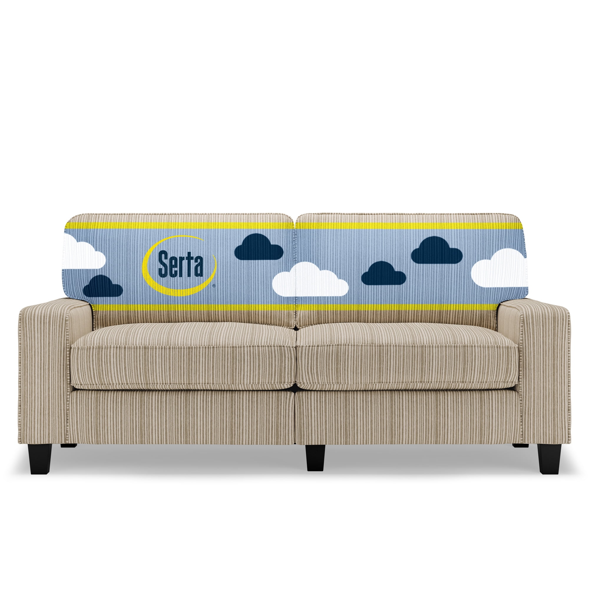 Beige Linen 78" Sofa with Removable Cushions