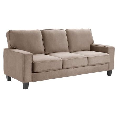 Serta Palisades 80" Track Arm Fabric Sofa with Storage Soft Tan