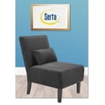thumbnail image 1 of Serta Palisades Armless Accent Chair Cushioned Seat and Back, Charcoal, 1 of 8