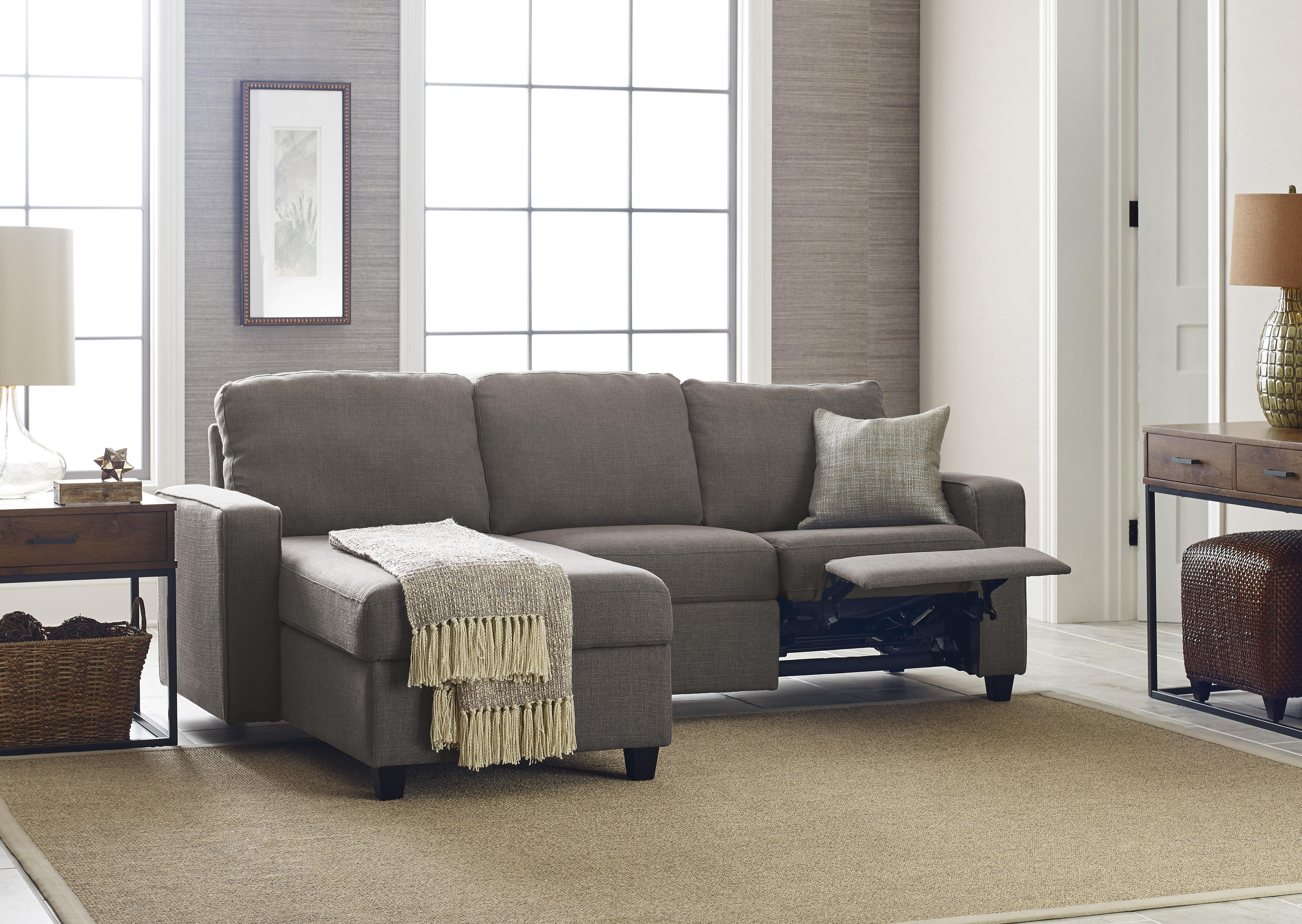 Serta Palisades Reclining Sectional with Left Storage Chaise - Gray - image 1 of 9
