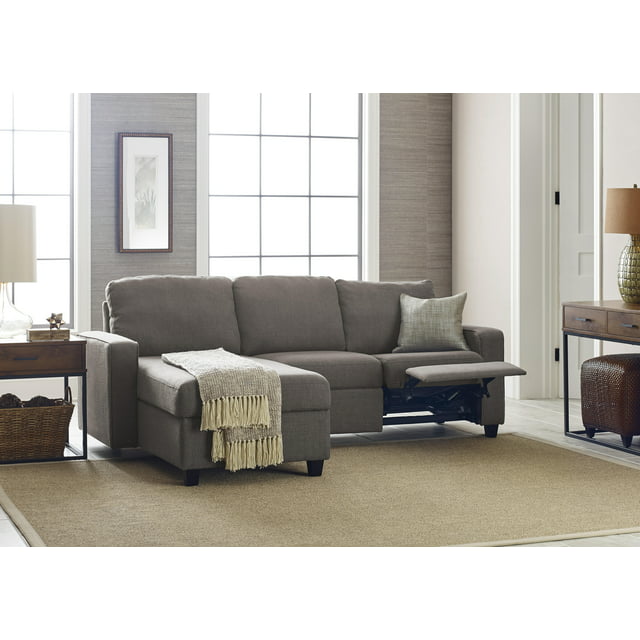 Serta Palisades Reclining Sectional with Left Storage Chaise - Gray