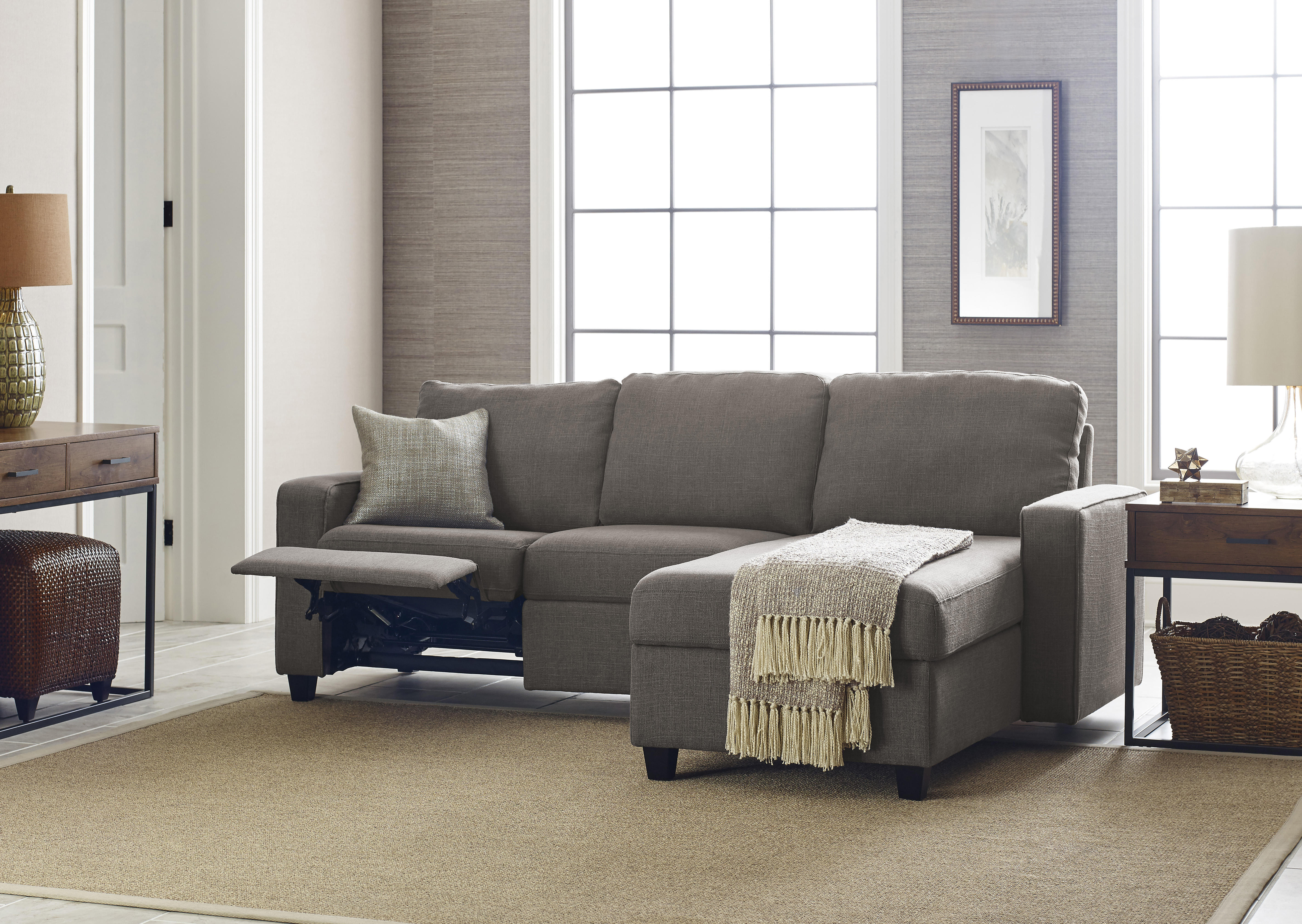 Serta Palisades Reclining Sectional with Right Storage Chaise - Gray - image 1 of 9