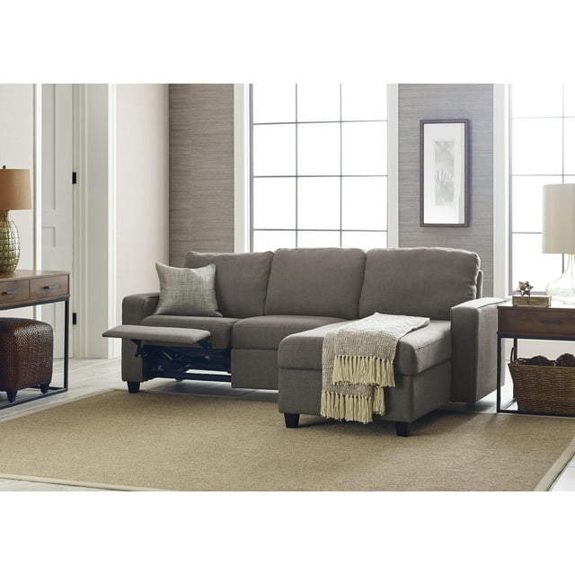 Serta Palisades Reclining Sectional with Right Storage Chaise - Gray