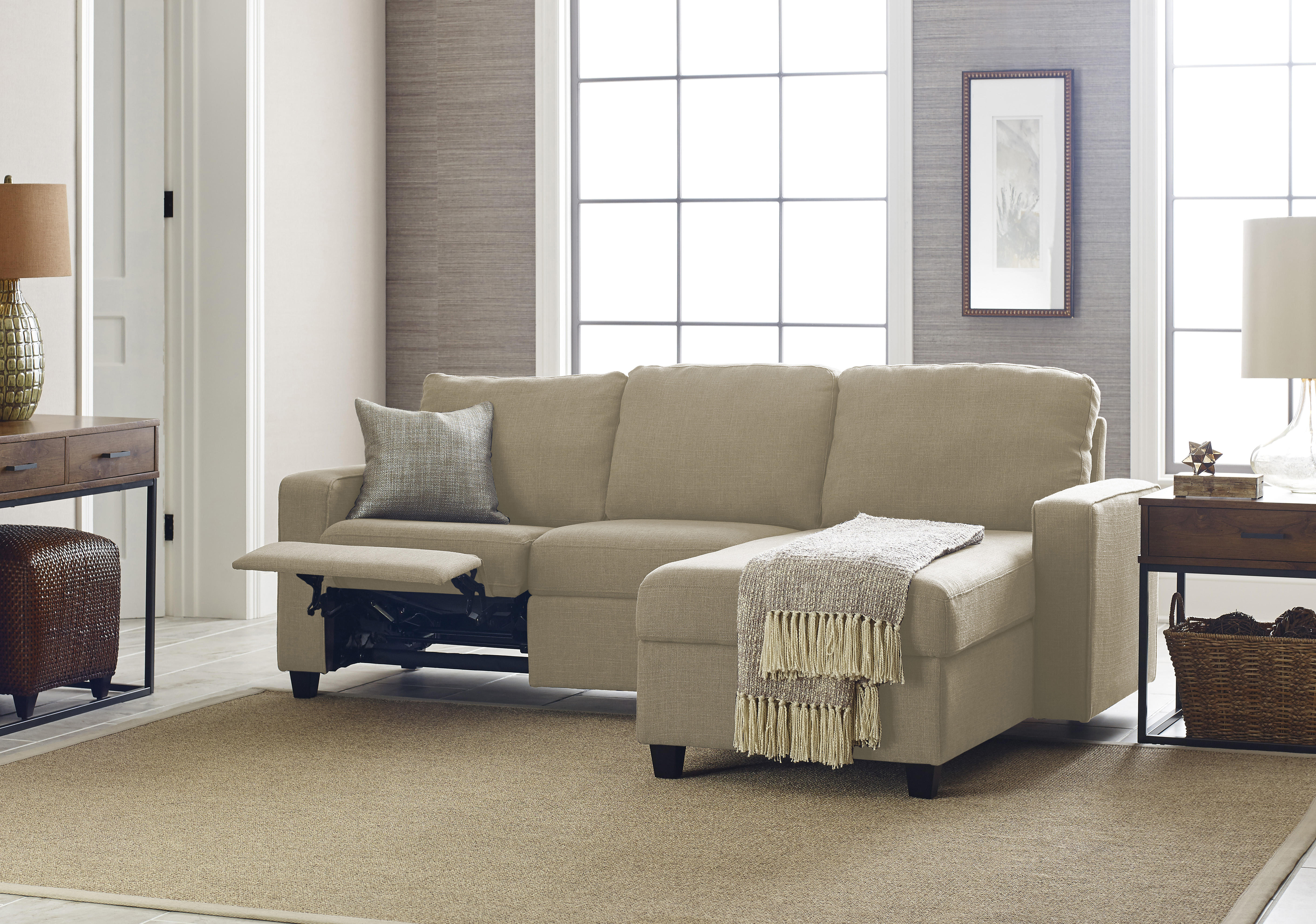 Serta Palisades Reclining Sectional with Right Storage Chaise - Oatmeal - image 1 of 9