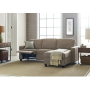 Serta Palisades Right Hand Facing Reclining Sectional Sofa with Storage Chaise, Beige