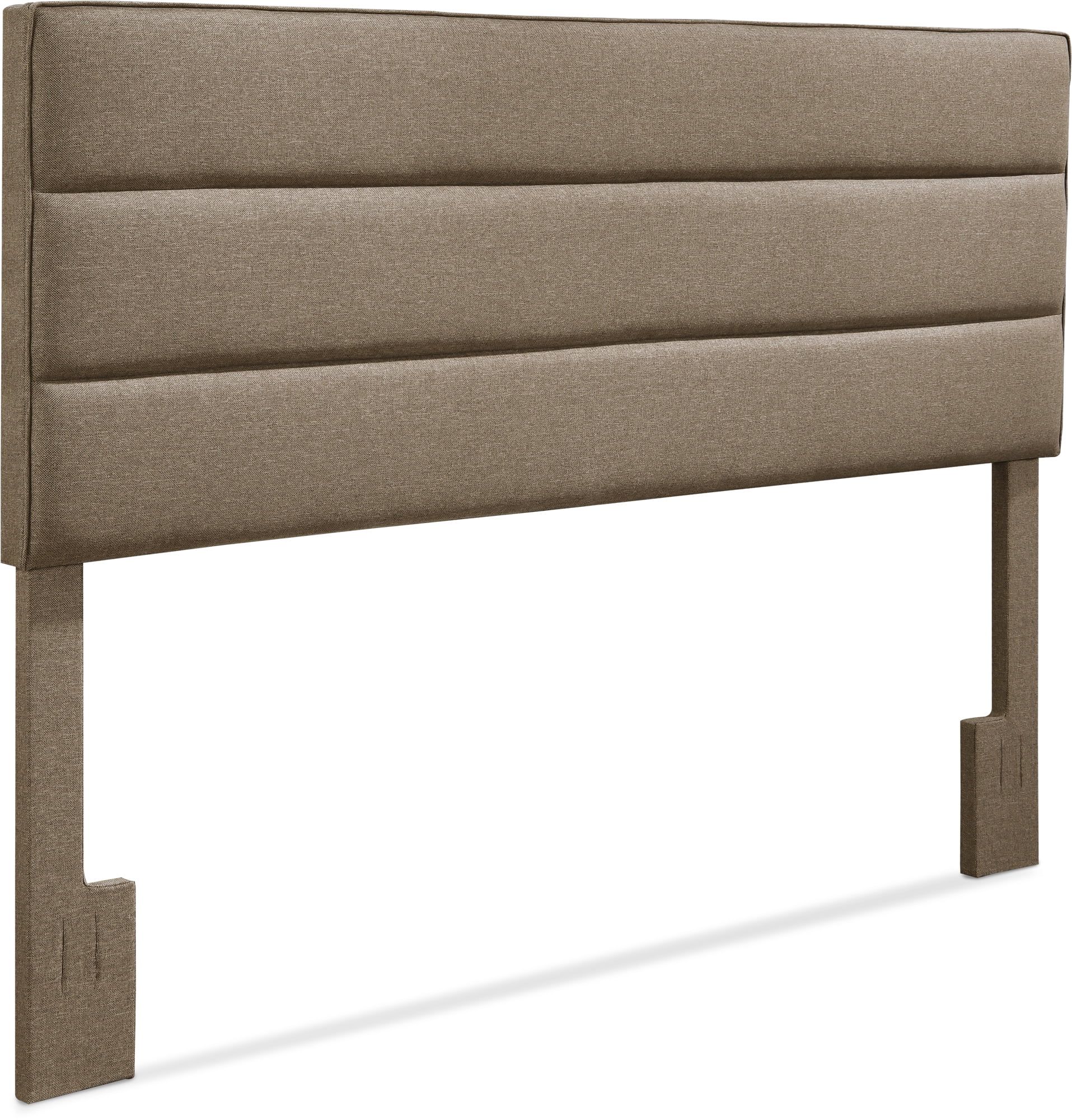 Serta Palisades Tufted Upholstered King Size Adjustable Headboard, Light Brown