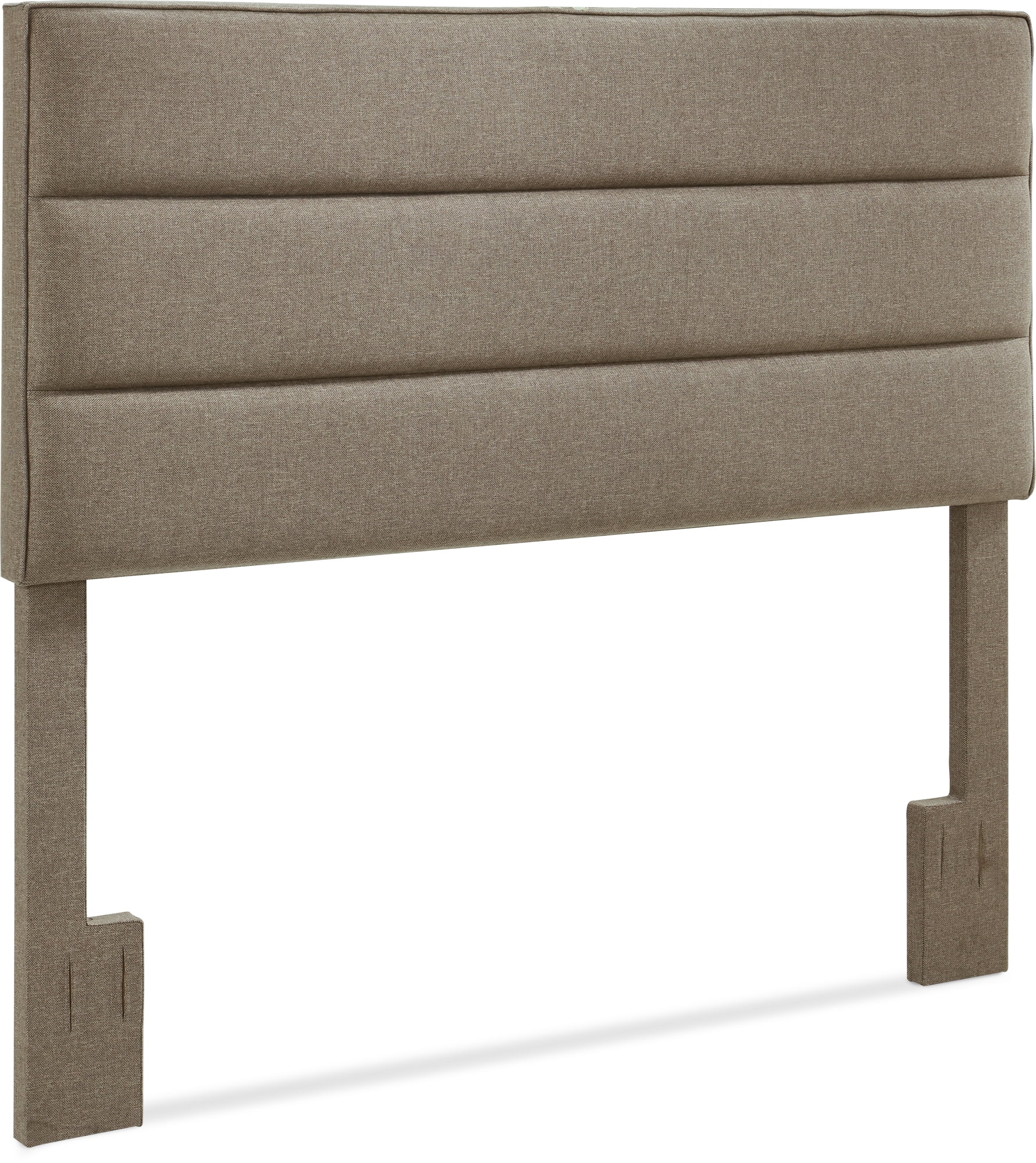 Serta Palisades Tufted Upholstered Queen Size Adjustable Headboard, Light Brown