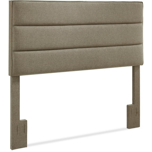 Serta Palisades Tufted Upholstered Queen Size Adjustable Headboard, Light Brown