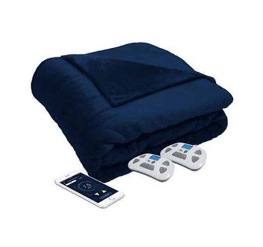 Serta Perfect Sleeper Bluetooth Wireless Heated Blanket, Navy (Queen) -  Walmart.com