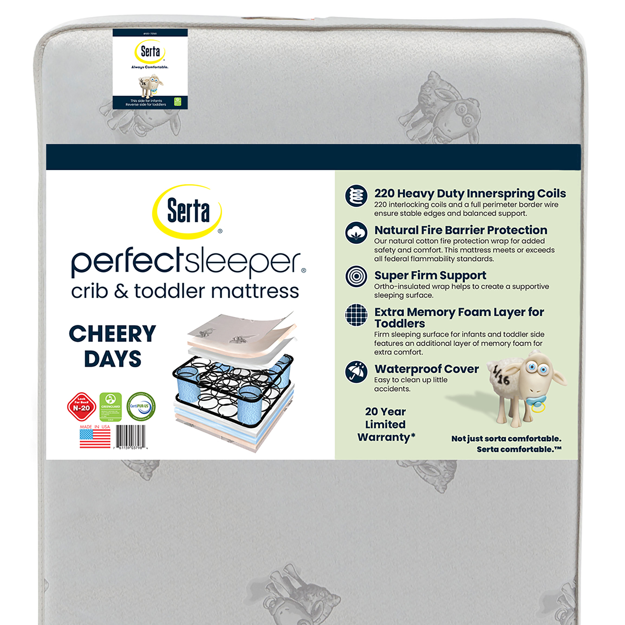 Dream On Me, 3" Inner Spring Carina Collection Pack N Play Mattress