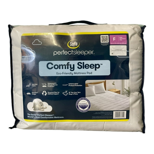 Serta Perfect Sleeper Comfy Sleep Full Size, Antimicrobial EcoFriendly