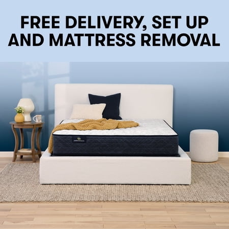 Serta 10.5" Full Perfect Sleeper Midsummer Nights Firm Innerspring Mattress Low Profile Set
