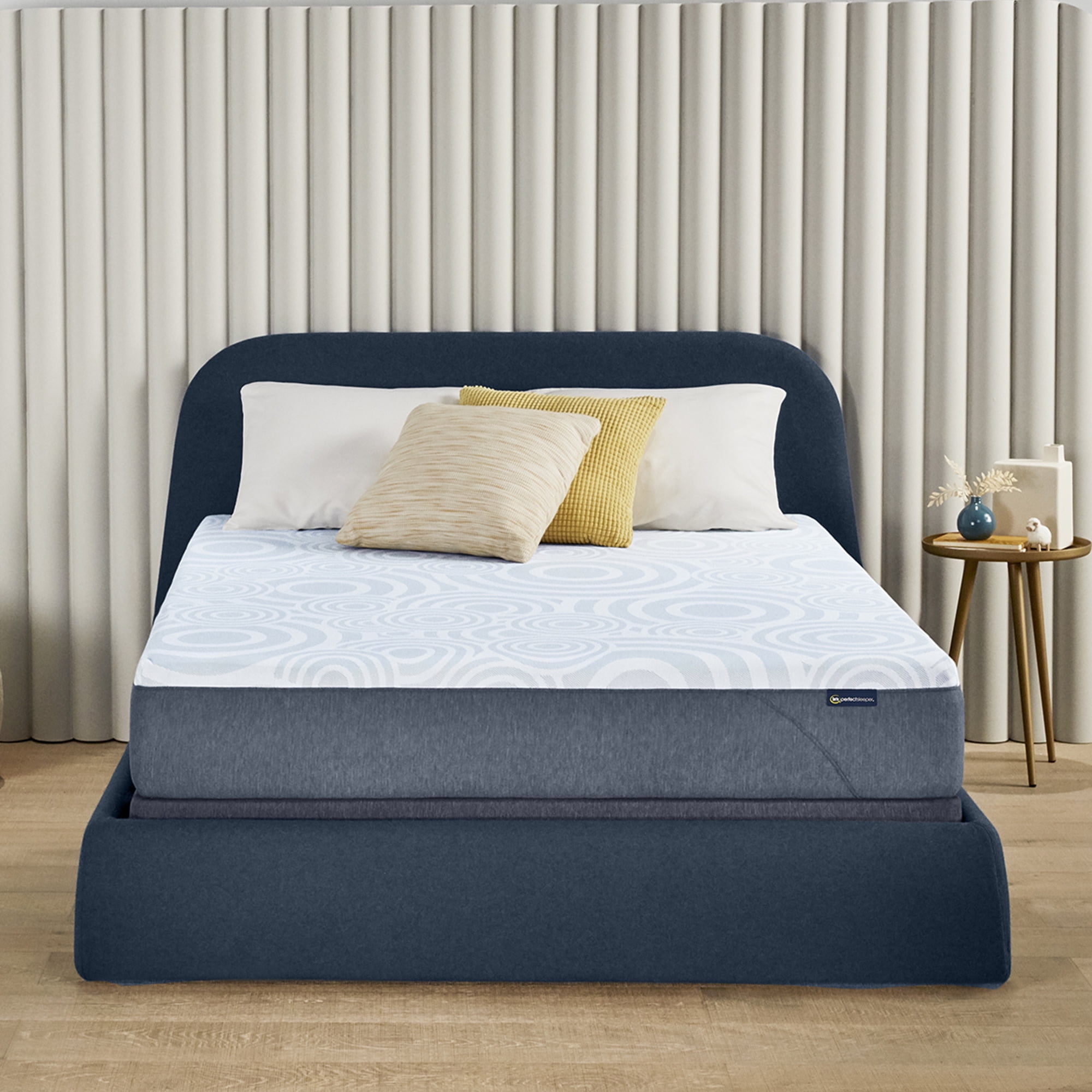 California King Light Blue Gel Memory Foam Mattress