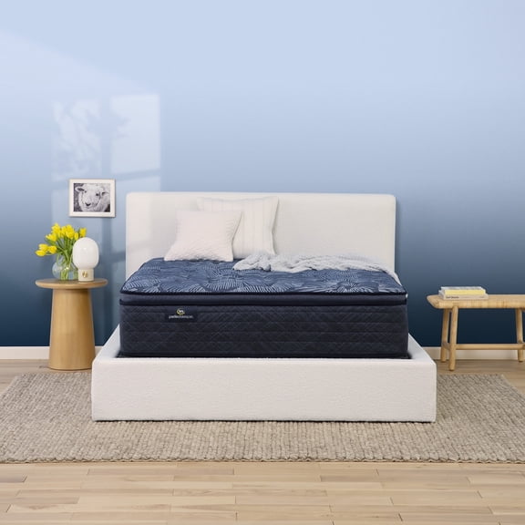 Serta 14.5" King Perfect Sleeper Oasis Sleep Medium Pillow Top Innerspring Mattress Low Profile Set