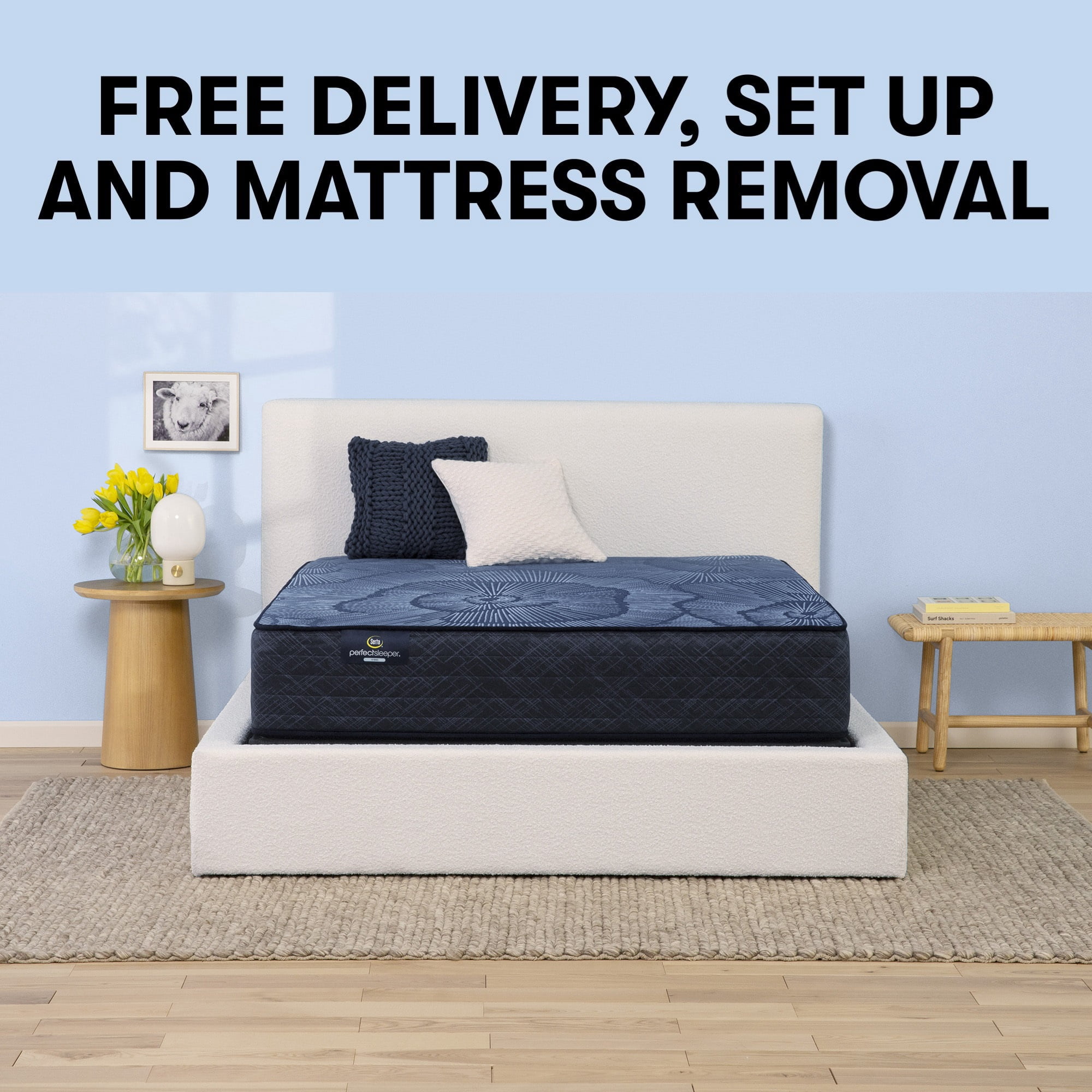 Serta 12" King Perfect Sleeper Pacific Peace Firm Hybrid Mattress Set