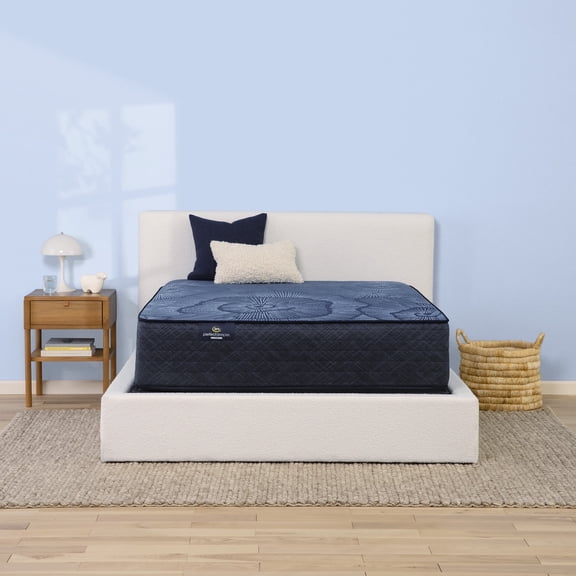 Serta 14" Cal King Perfect Sleeper Radiant Rest Firm Hybrid Mattress Low Profile Set
