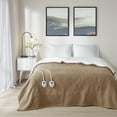 thumbnail image 1 of Serta Polyester Fleece to Sherpa Heated Blanket with Brown Finish ST54-0134, 1 of 11